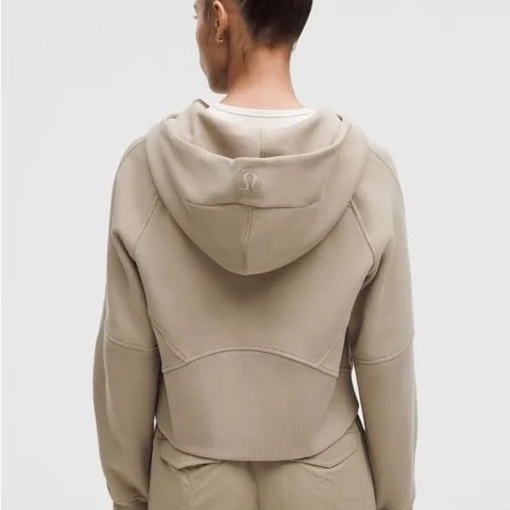 Sz XL/XXL Lululemon athletica Cream scuba 1/2 zip Hoodie Sweater